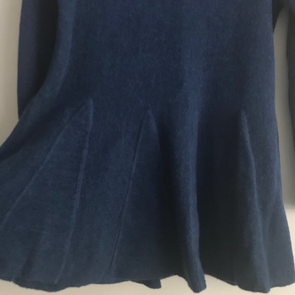 Beyond Threads Navy Alpaca Pleated Sweater, Size SM - Picture 2 of 5